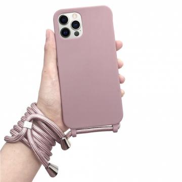 Coque Silicone Liquide pour iPhone 11 6.1" avec Cordon